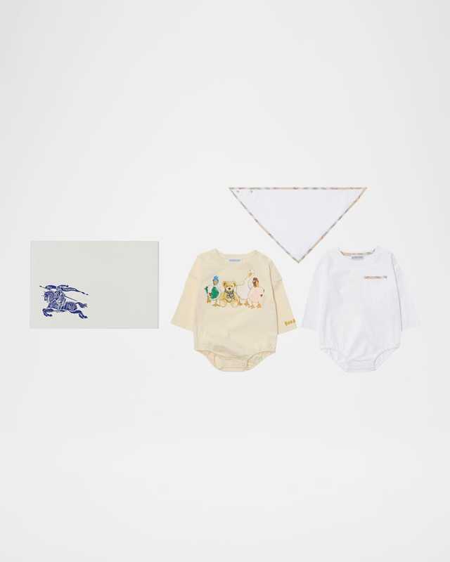 Kid's Dolby Friends Bodysuit and Bib Gift Set, Size Newborn-6